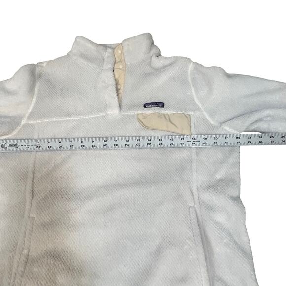 Patagonia Women's Re-Tool Snap-T Fleece Pullover Raw Linen/White Sz XL - Picture 10 of 10